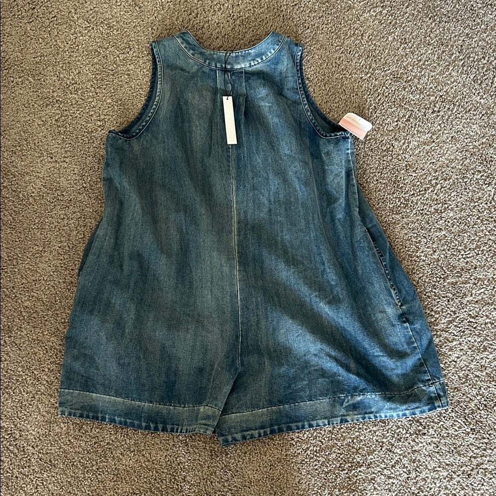 Hudson Jeans Denim Romper in Light Blue Wash - Picture 3 of 3